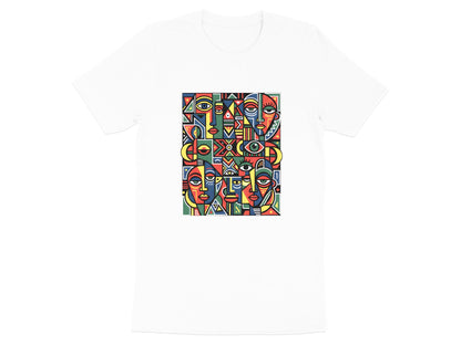 Tribal Mosaic Abstract Faces T-Shirt