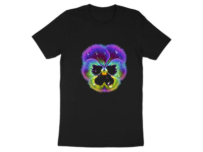 Psychedelic Dew Drops Neon Pansy cotton T-Shirt
