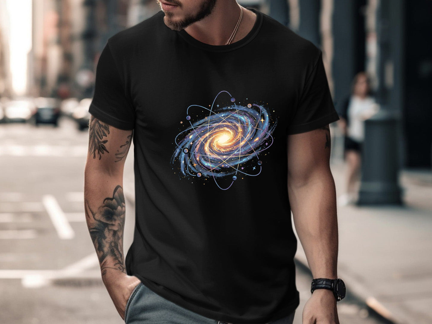 Celestial Physics Art Atomic Galaxy Space T-Shirt