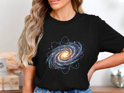 Celestial Physics Art Atomic Galaxy Space T-Shirt