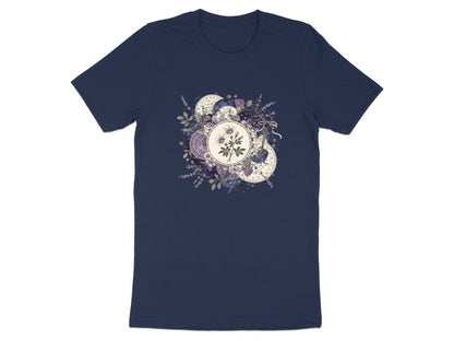 Botanical Astrology Wheel Tee – Mystic Lavender & Flowers T-Shirt