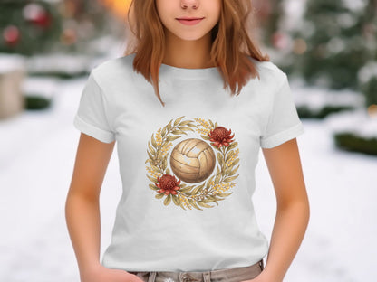 Australian Native Flora Netball T-Shirt - Vintage Botanical