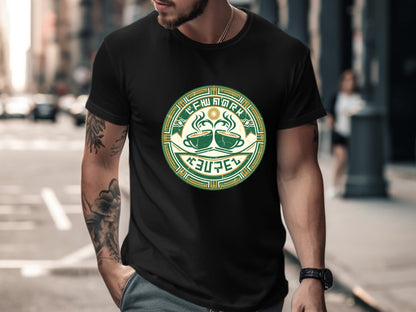 Central Cafe Vintage Steaming Coffee Emblem Tee