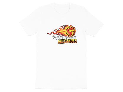 Volcanoes Flaming Volleyball Mascot T-Shirt