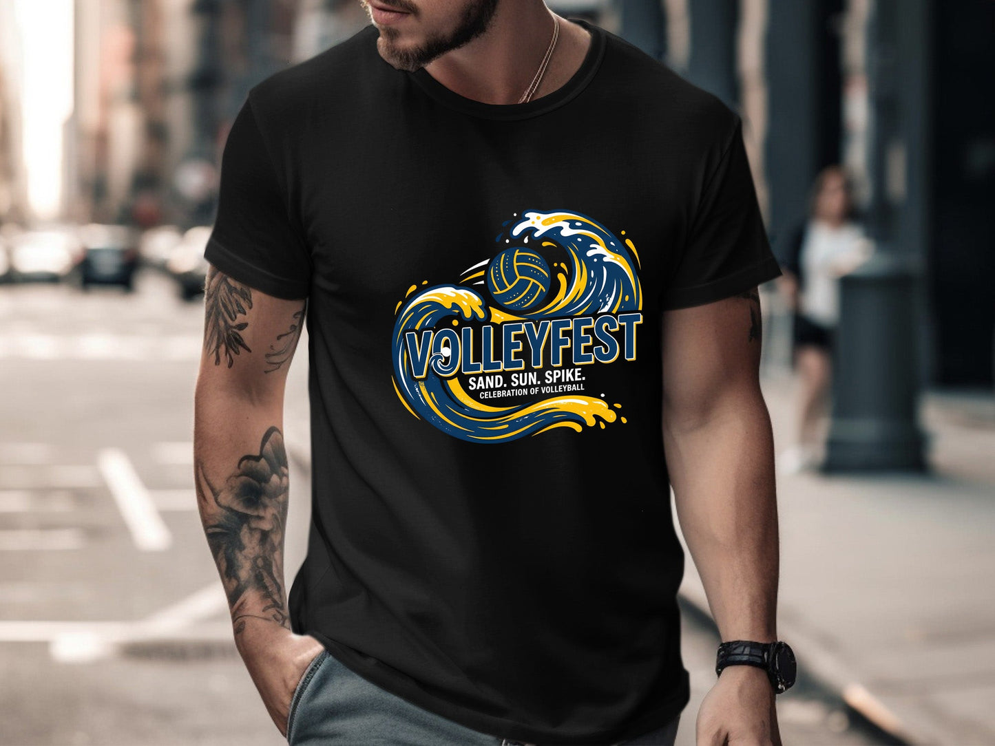 Volleyfest Beach Volleyball Graphic T-Shirt