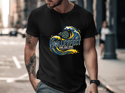 Volleyfest Beach Volleyball Graphic T-Shirt