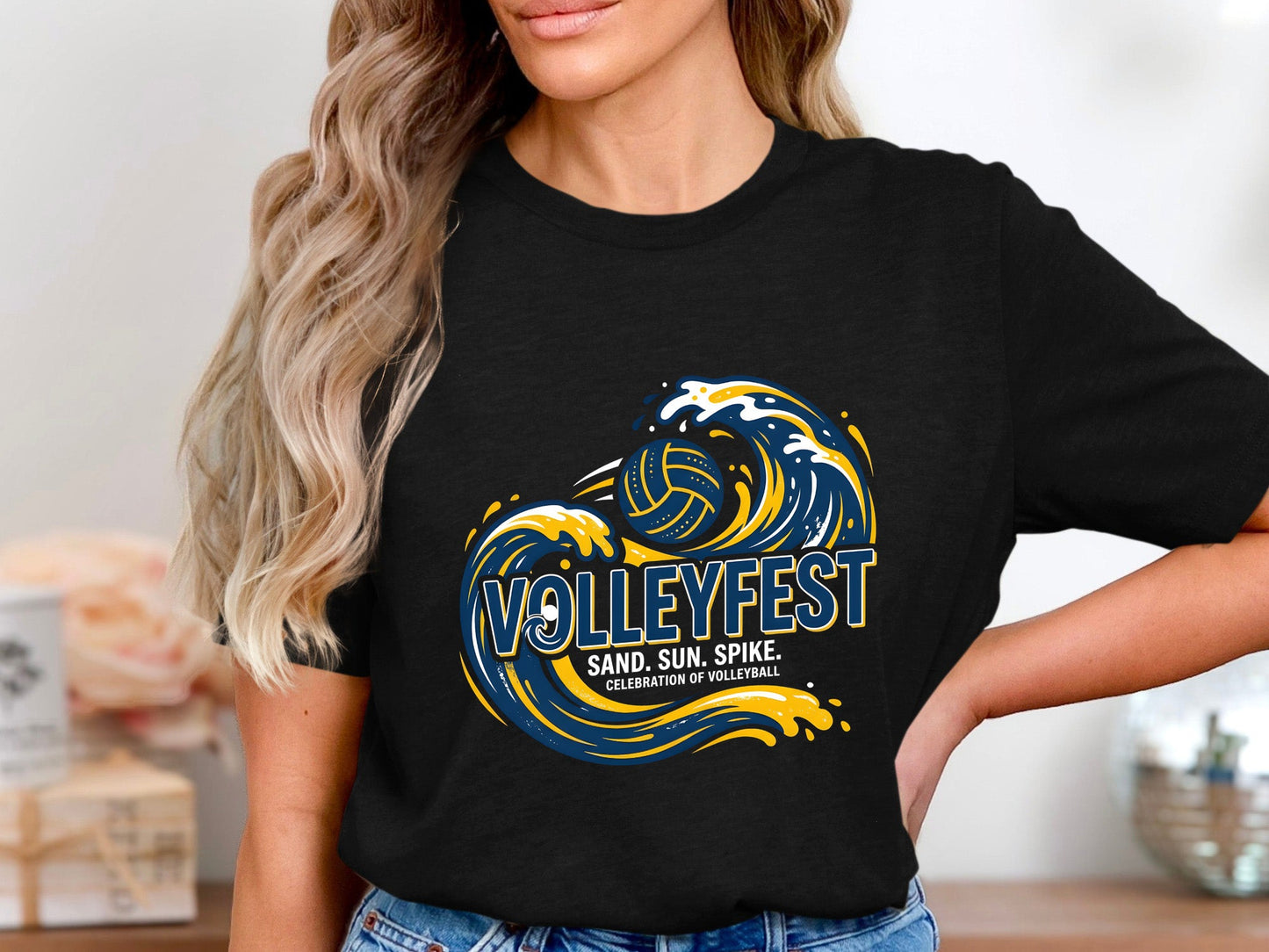 Volleyfest Beach Volleyball Graphic T-Shirt