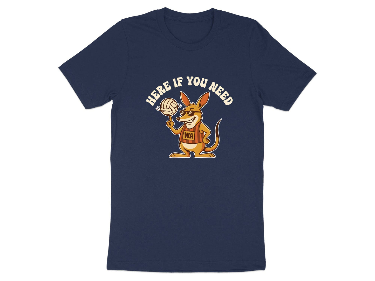 WA Kangaroo "Here If You Need" Netball T-Shirt