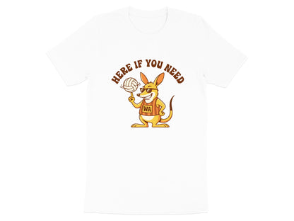 WA Kangaroo "Here If You Need" Netball T-Shirt