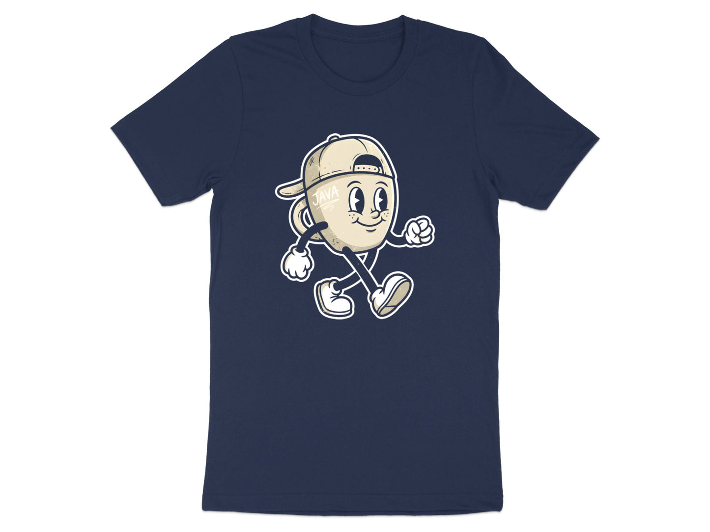 Walking Java Coffee Mug T-Shirt - Retro 'Java' Cartoon  Tee