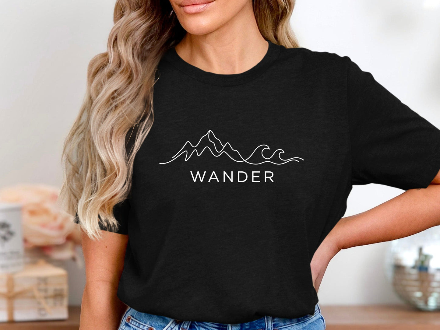 Wander Mountains to Waves Minimalist T-Shirt