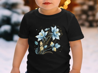 Ethereal Blue Wildflower Watercolor T-Shirt