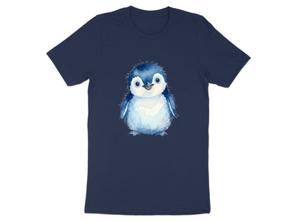 Watercolor Little Blue Penguin Cotton T-Shirt