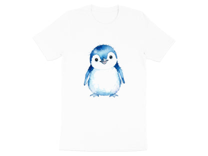 Watercolor Little Blue Penguin Cotton T-Shirt