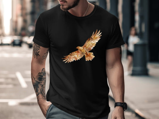Watercolor Flying Eagle Artistic Men's Tee