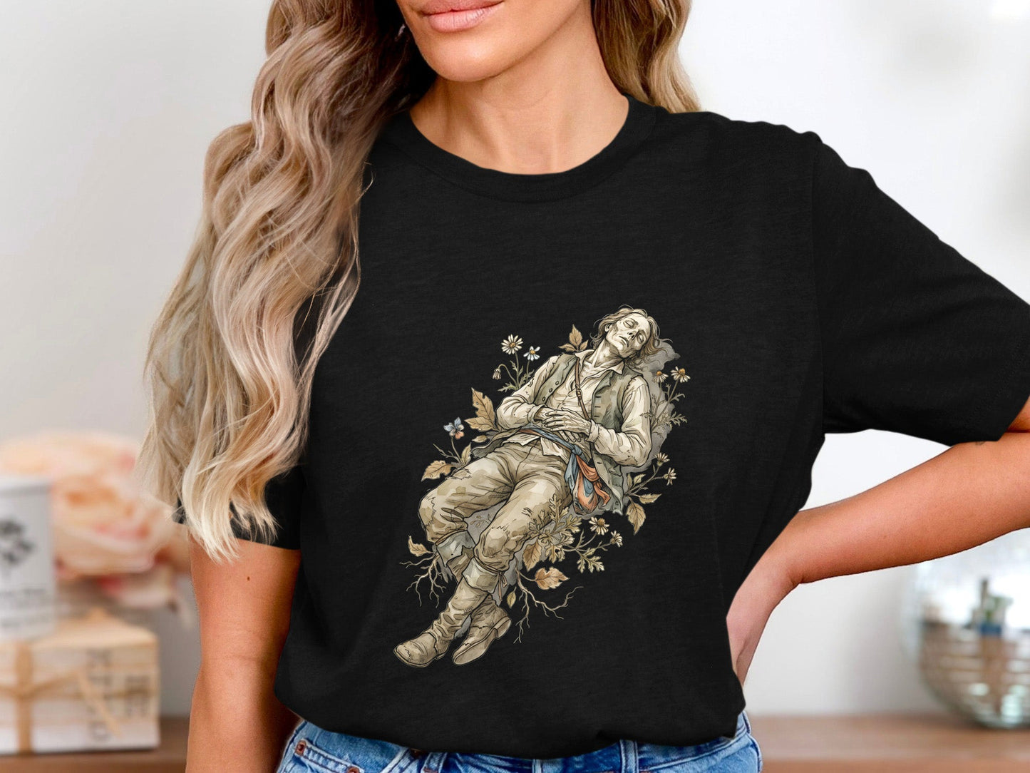 The Poet's Rest T-Shirt - Romantic Renaissance Graphic