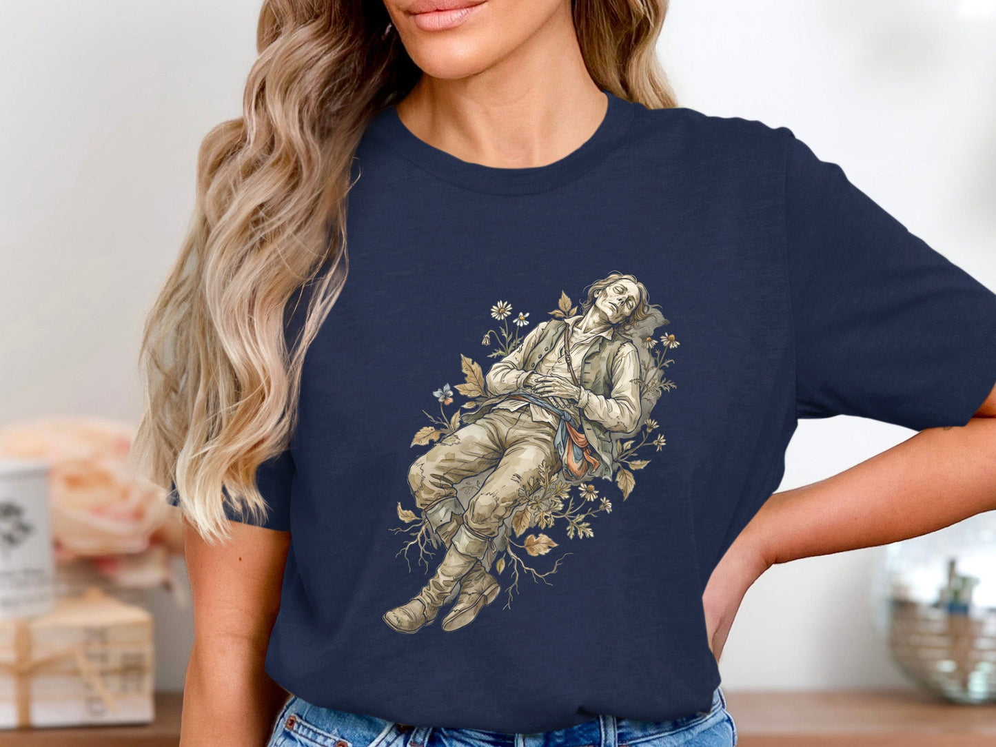 The Poet's Rest T-Shirt - Romantic Renaissance Graphic
