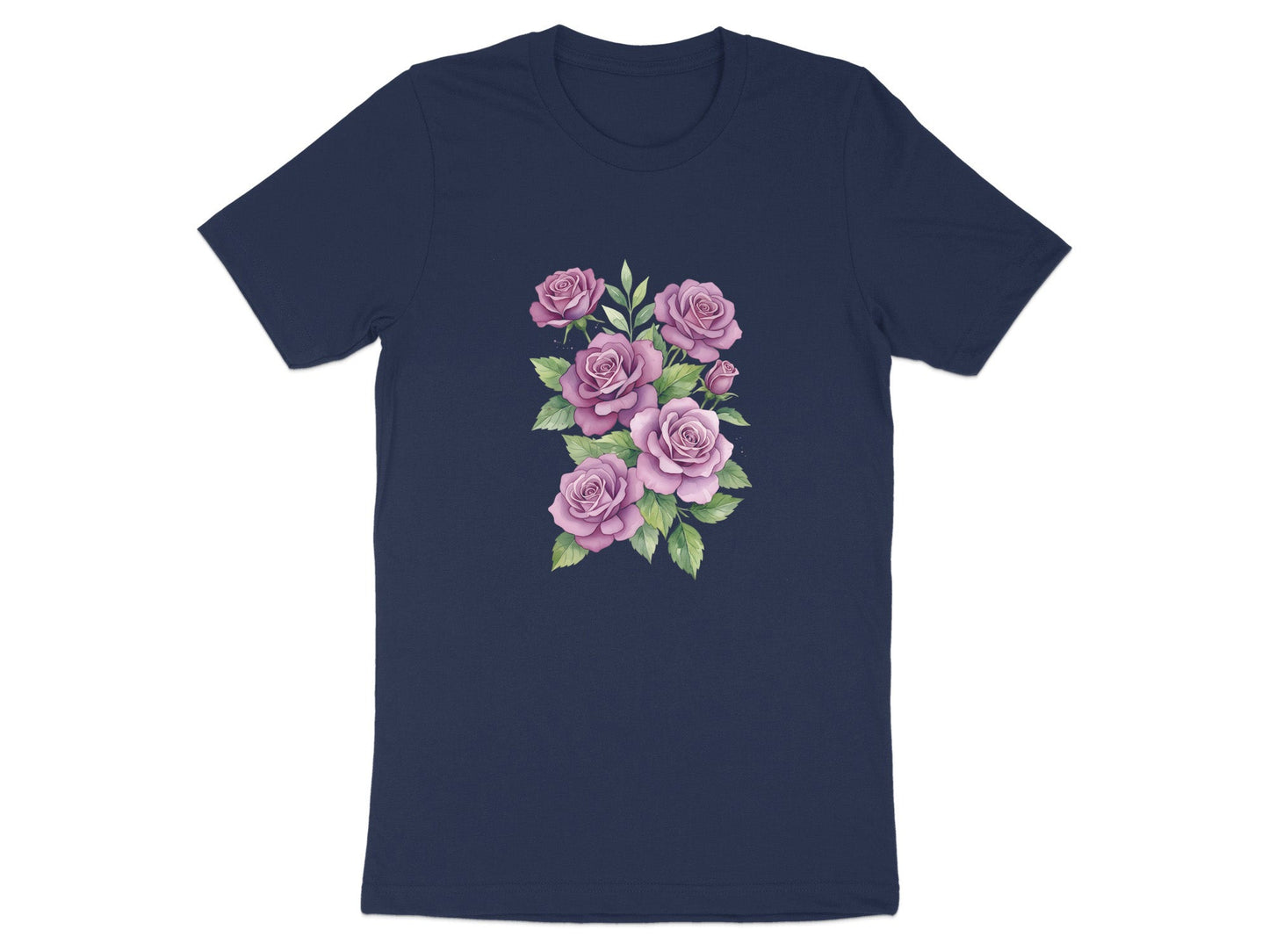 Soft Romantic Bouquet Lavender Roses cotton T-Shirt
