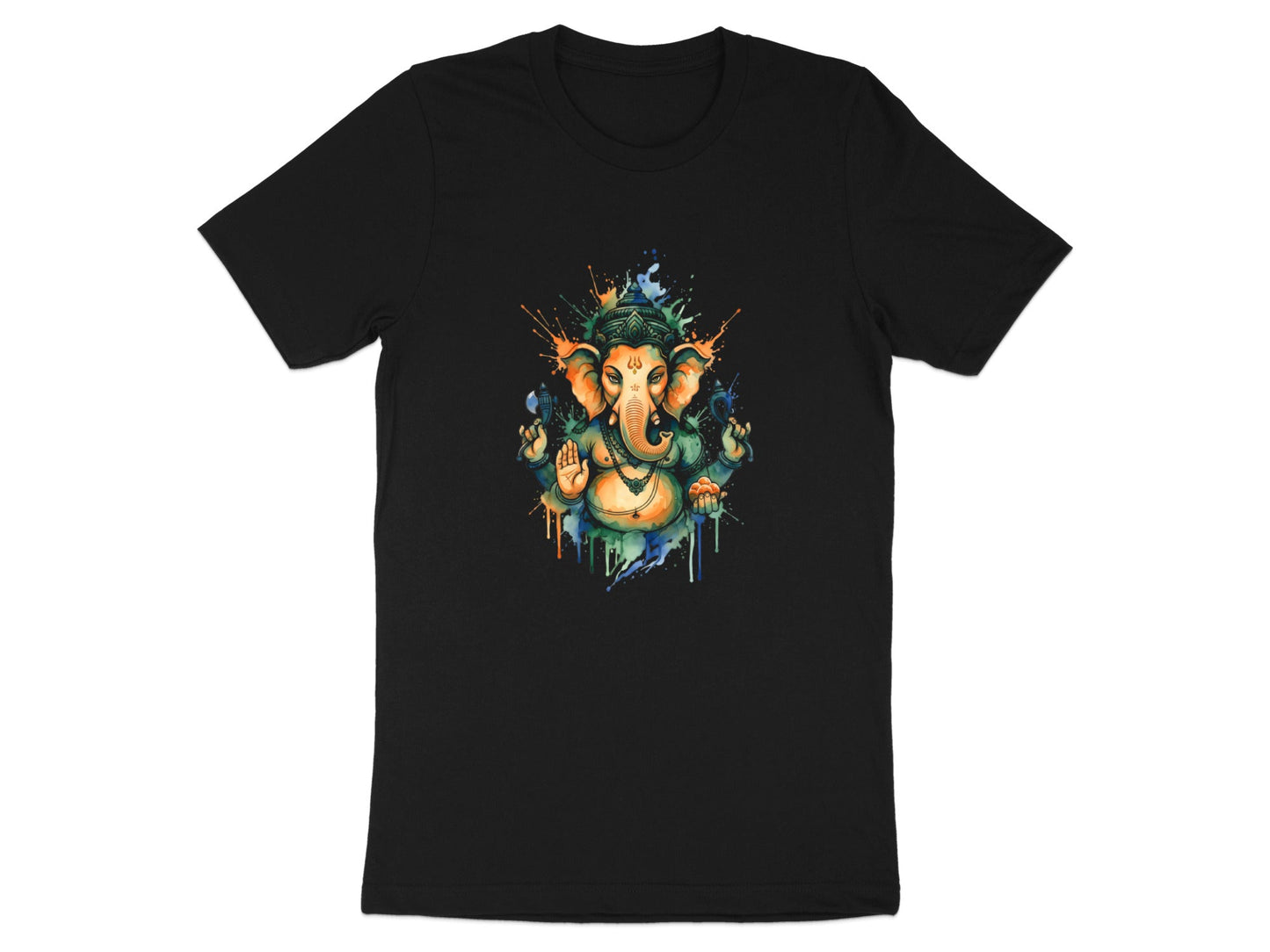 Watercolor Lord Ganesha Spiritual T-Shirt