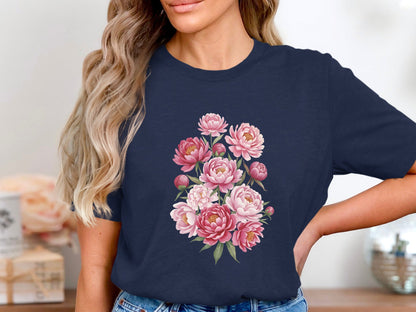 Classic Romantic Pink Peonies  T-Shirt
