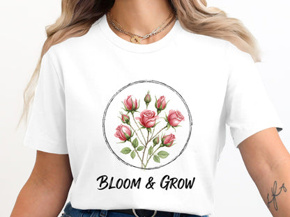 Bloom & Grow Rose Wreath T-Shirt