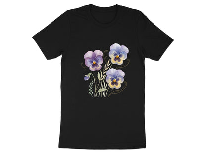Soft Wash Watercolor Purple Pansies T-Shirt