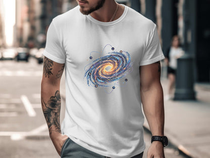 Celestial Physics Art Atomic Galaxy Space T-Shirt