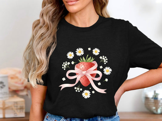 Cottagecore Coquette Strawberry T-Shirt