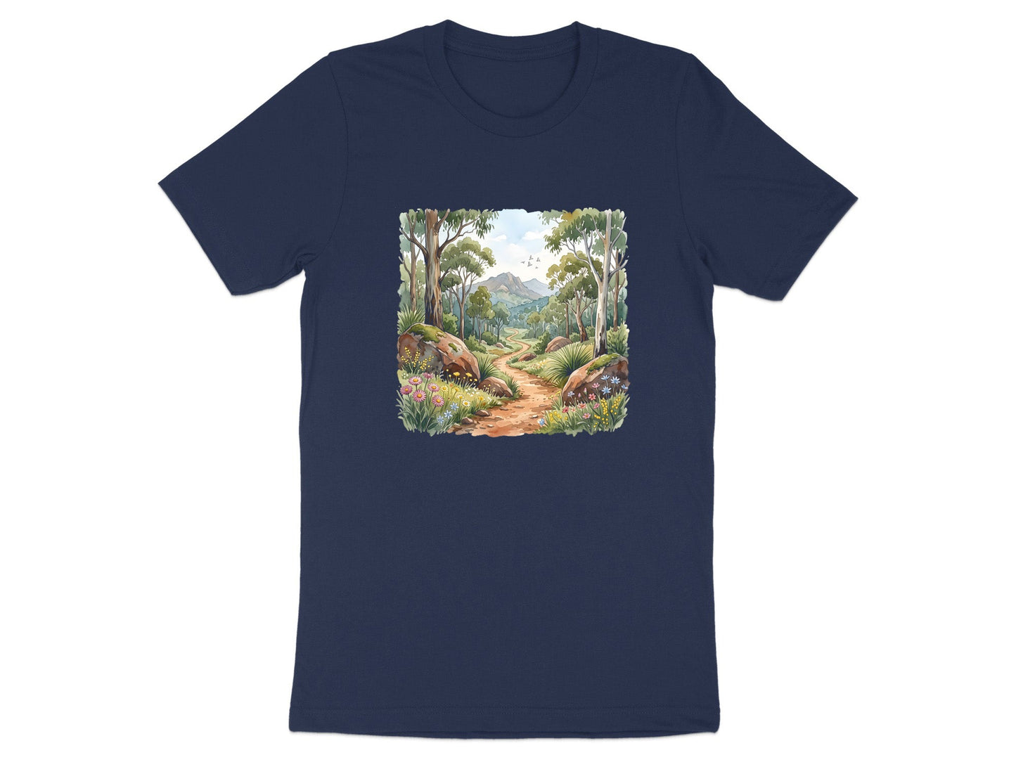 Aussie Bushland Trail Watercolor Graphic T-Shirt