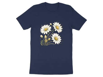 White Daisy Gold Dust Graphic T-Shirt