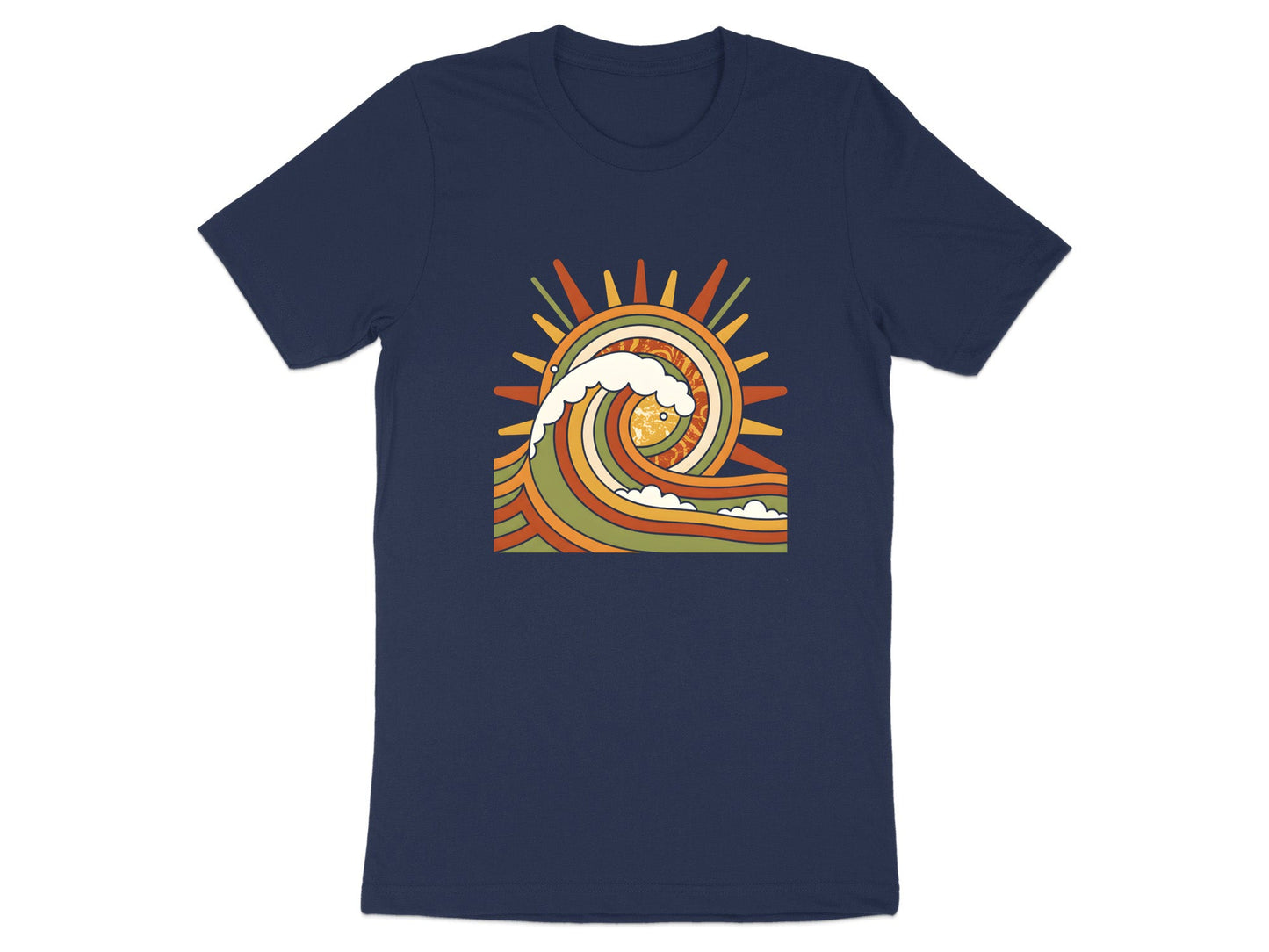 Retro Geometric Wave T-Shirt | 70s Psych Surf Graphic Tee