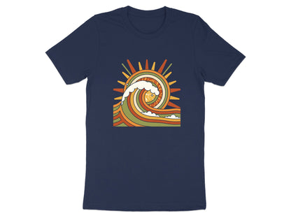 Retro Geometric Wave T-Shirt | 70s Psych Surf Graphic Tee