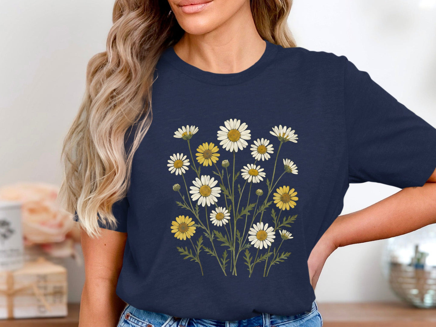 Field of Daisies Botanical Graphic T-Shirt