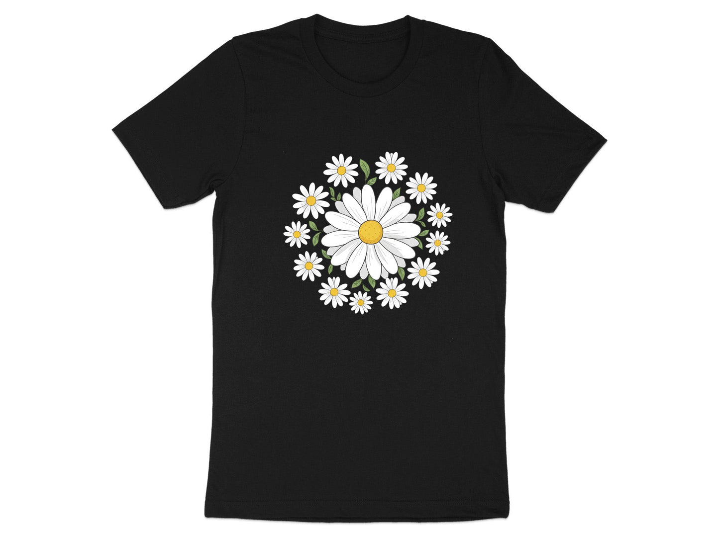 Classic Daisy Mandala Pattern Graphic T-Shirt