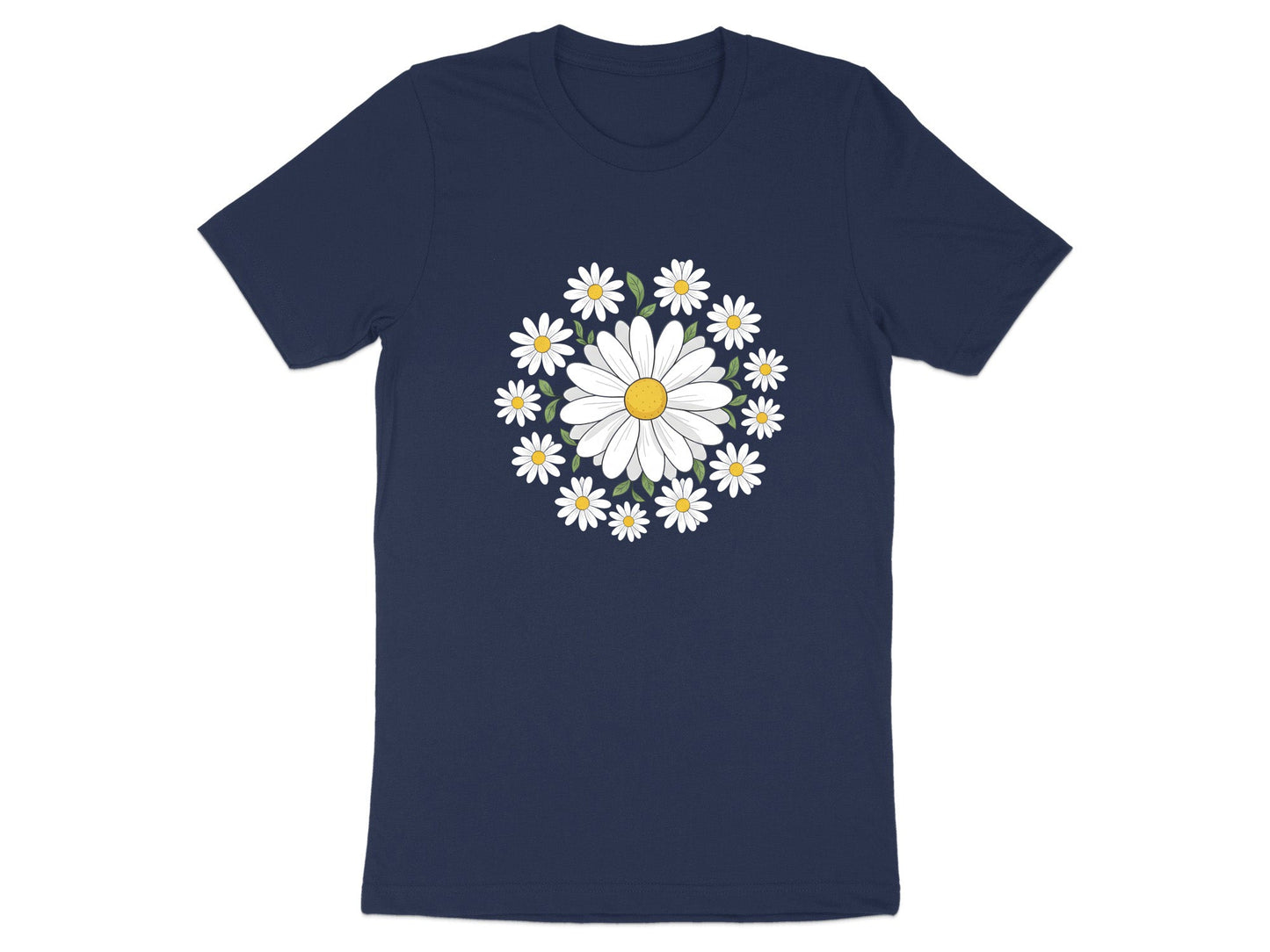 Classic Daisy Mandala Pattern Graphic T-Shirt