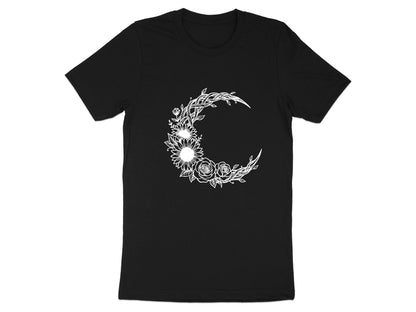Botanical Moon Wreath Tee – Sunflowers & Roses T-Shirt