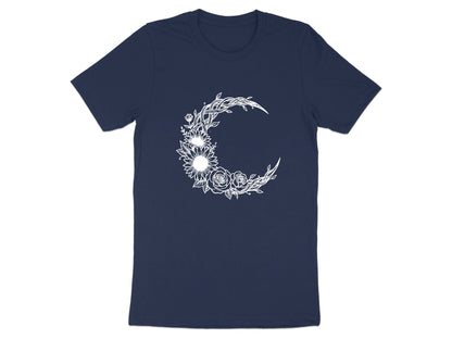 Botanical Moon Wreath Tee – Sunflowers & Roses T-Shirt