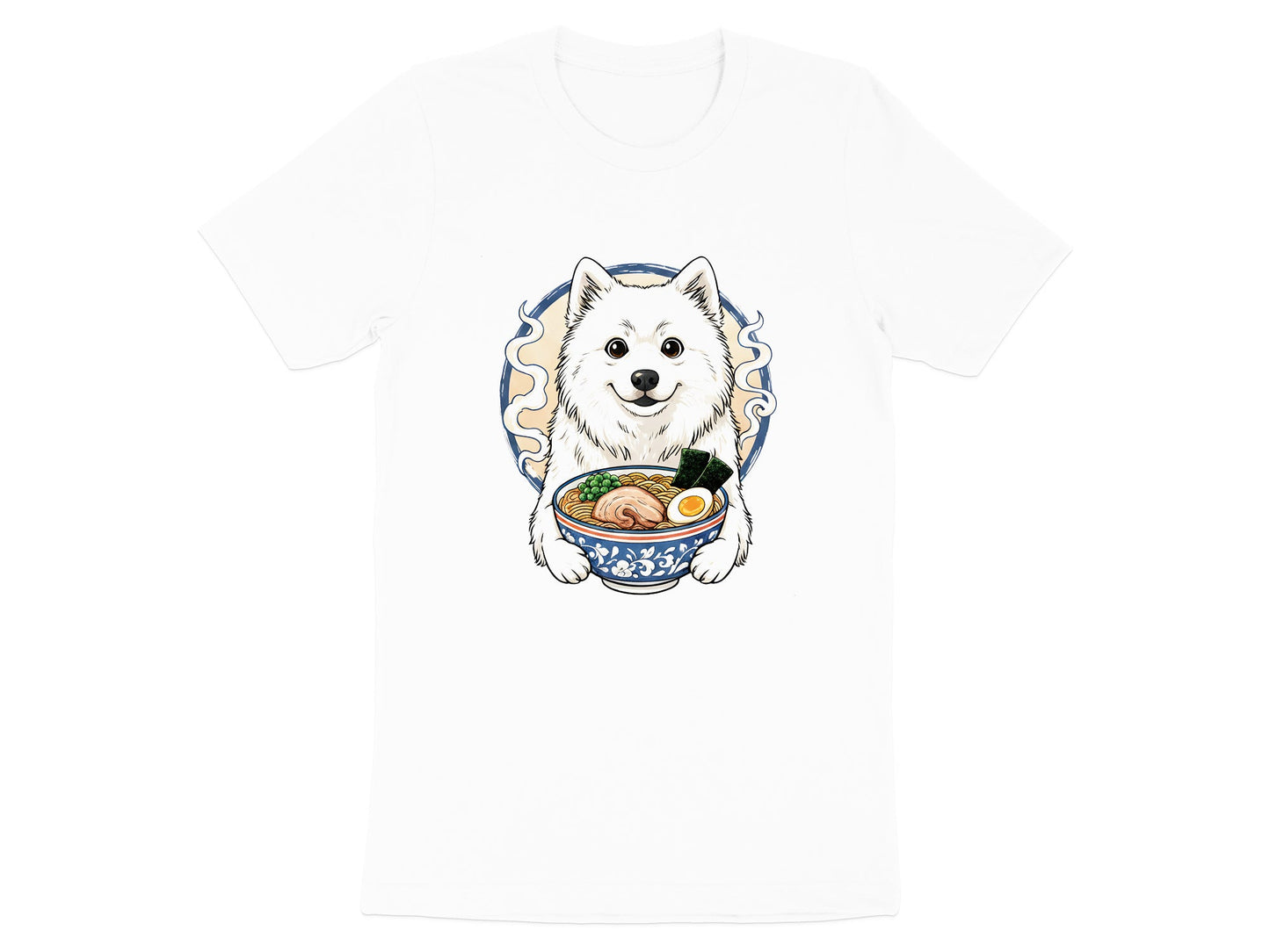 Anime Samoyed Dog Ramen Bowl T-Shirt