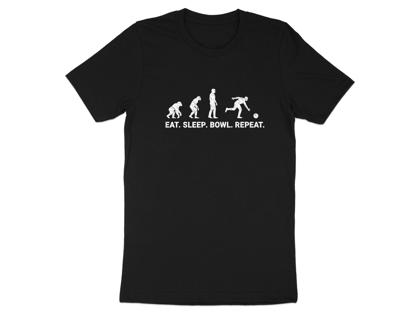 Evolution of Bowling Ten Pin Retro Silhouette Tee
