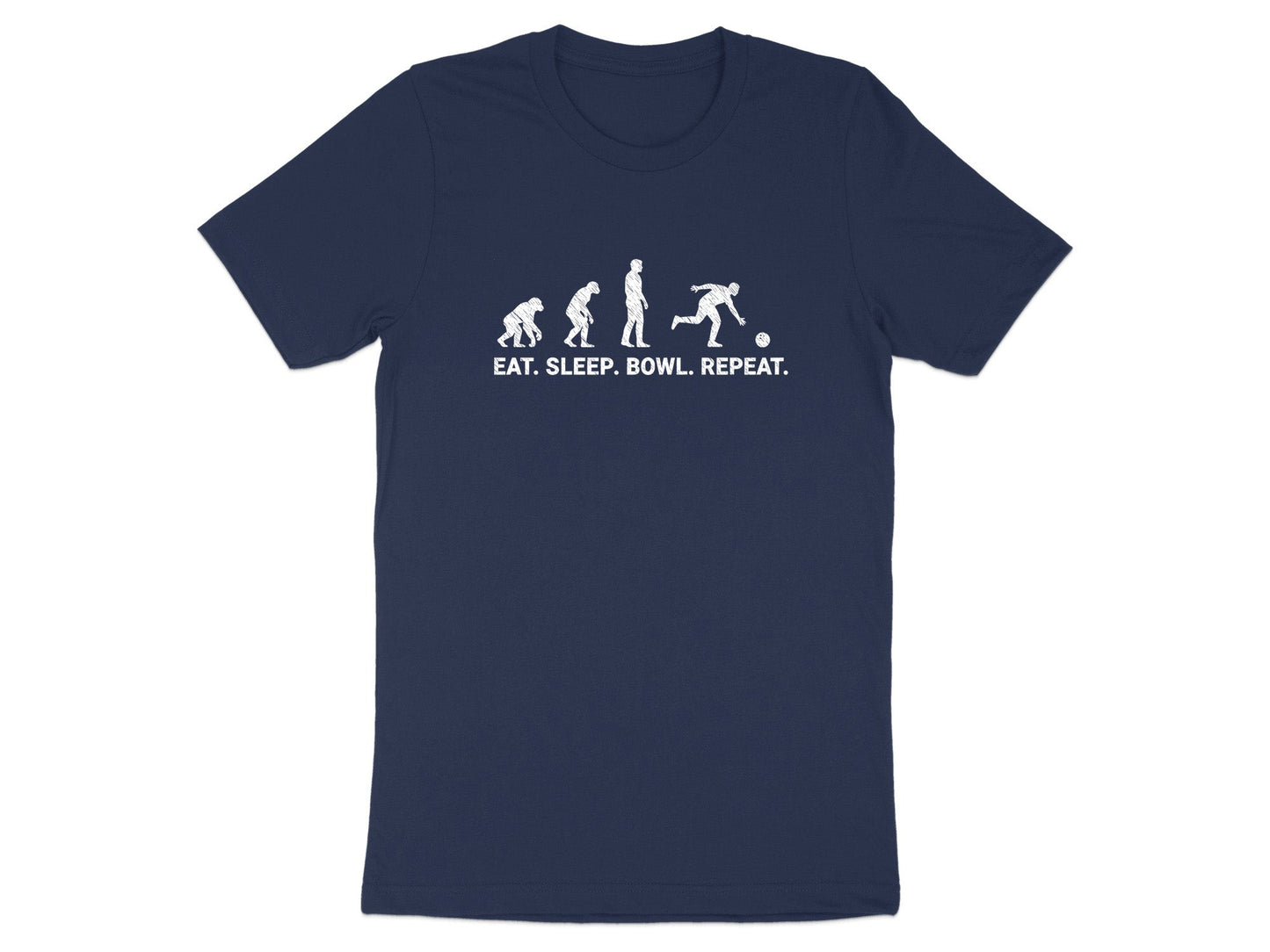 Evolution of Bowling Ten Pin Retro Silhouette Tee