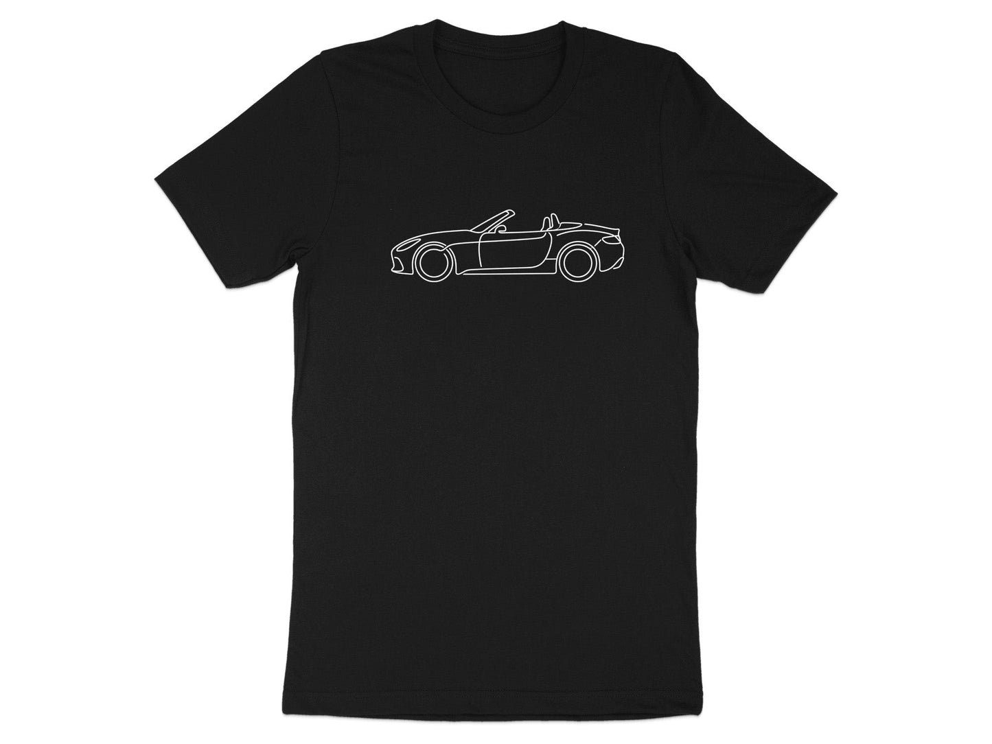Minimalist One-Line Convertible Sports Car Tee