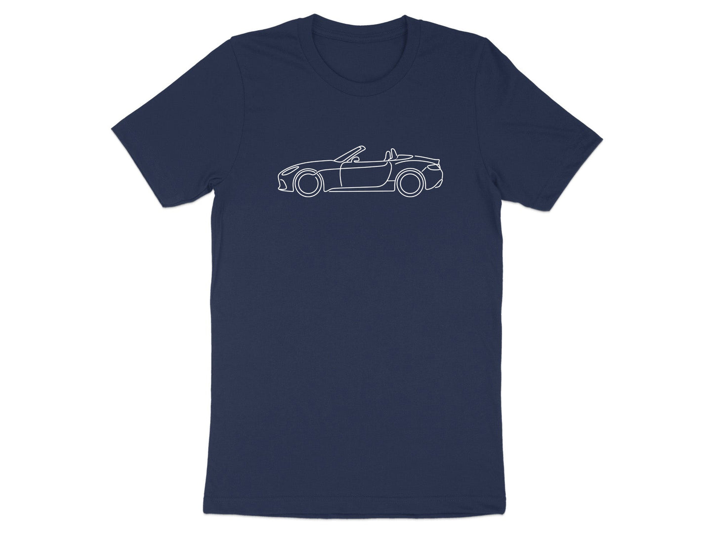Minimalist One-Line Convertible Sports Car Tee