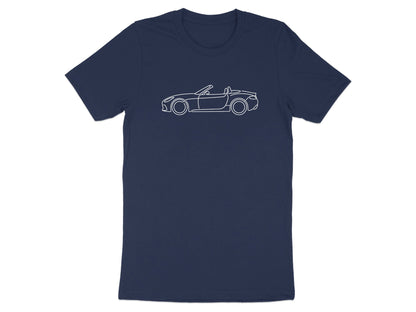 Minimalist One-Line Convertible Sports Car Tee