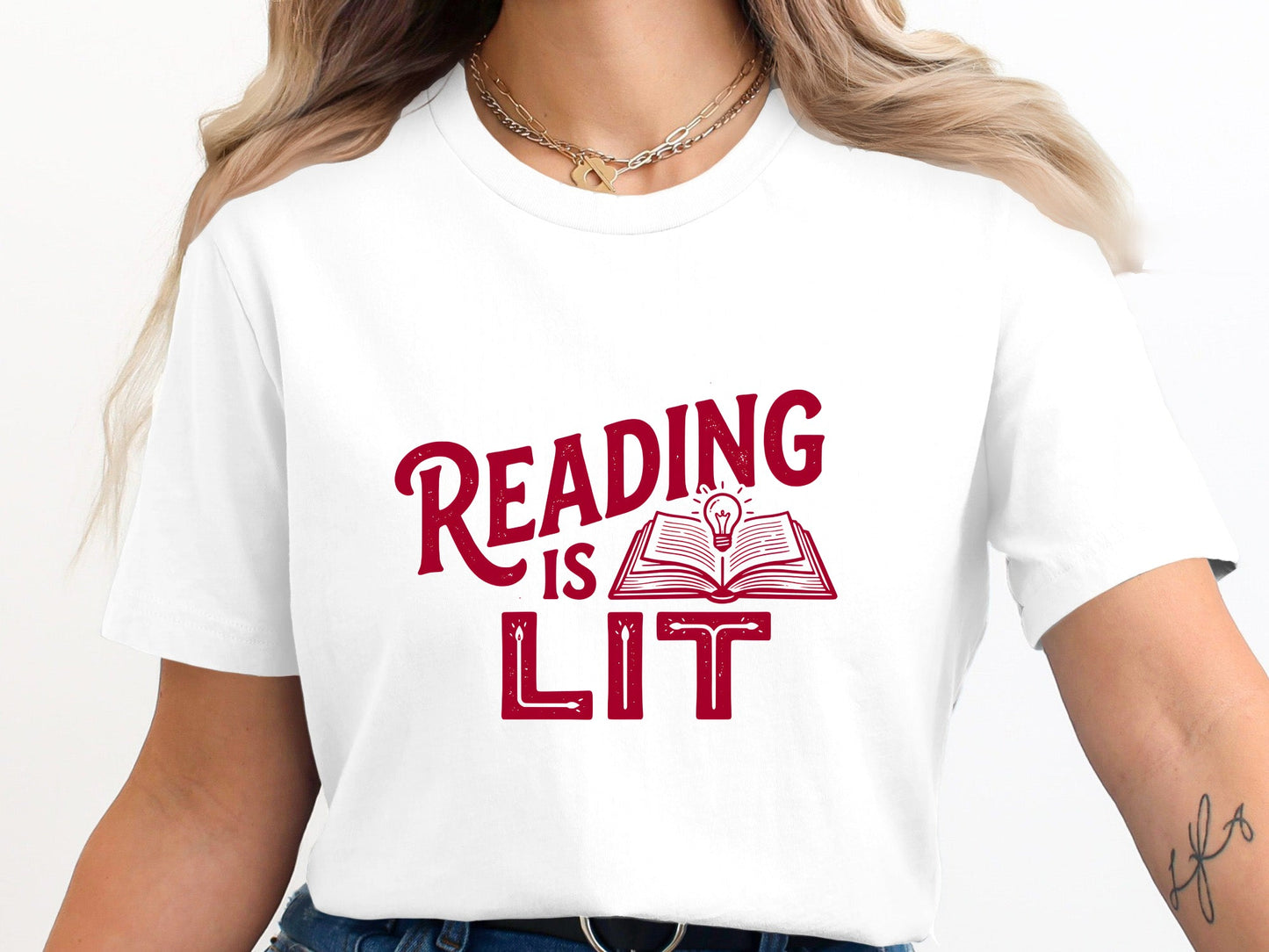 Reading Is Lit Typographic Tee