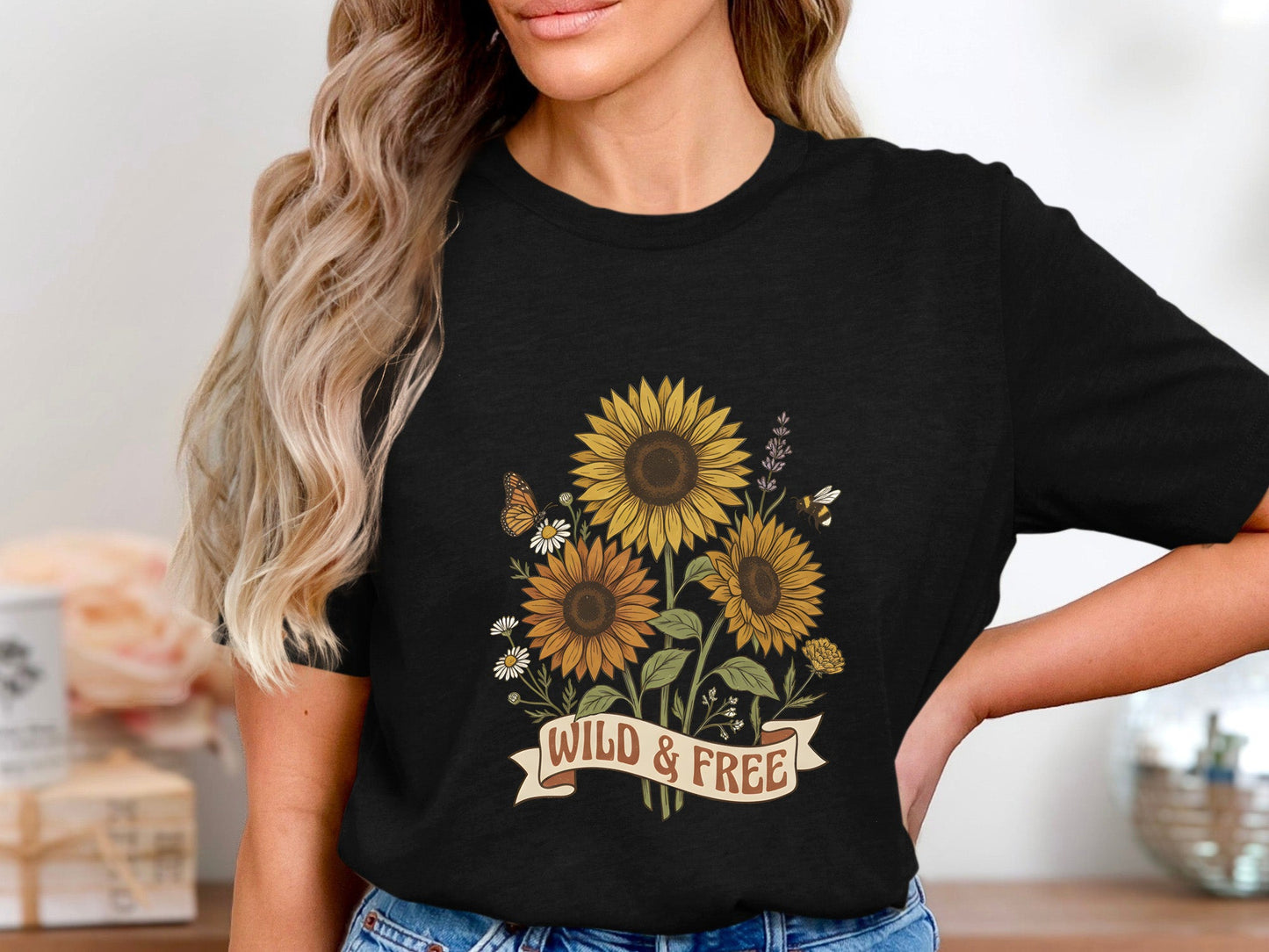 Wild & Free Sunflower Bouquet T-Shirt