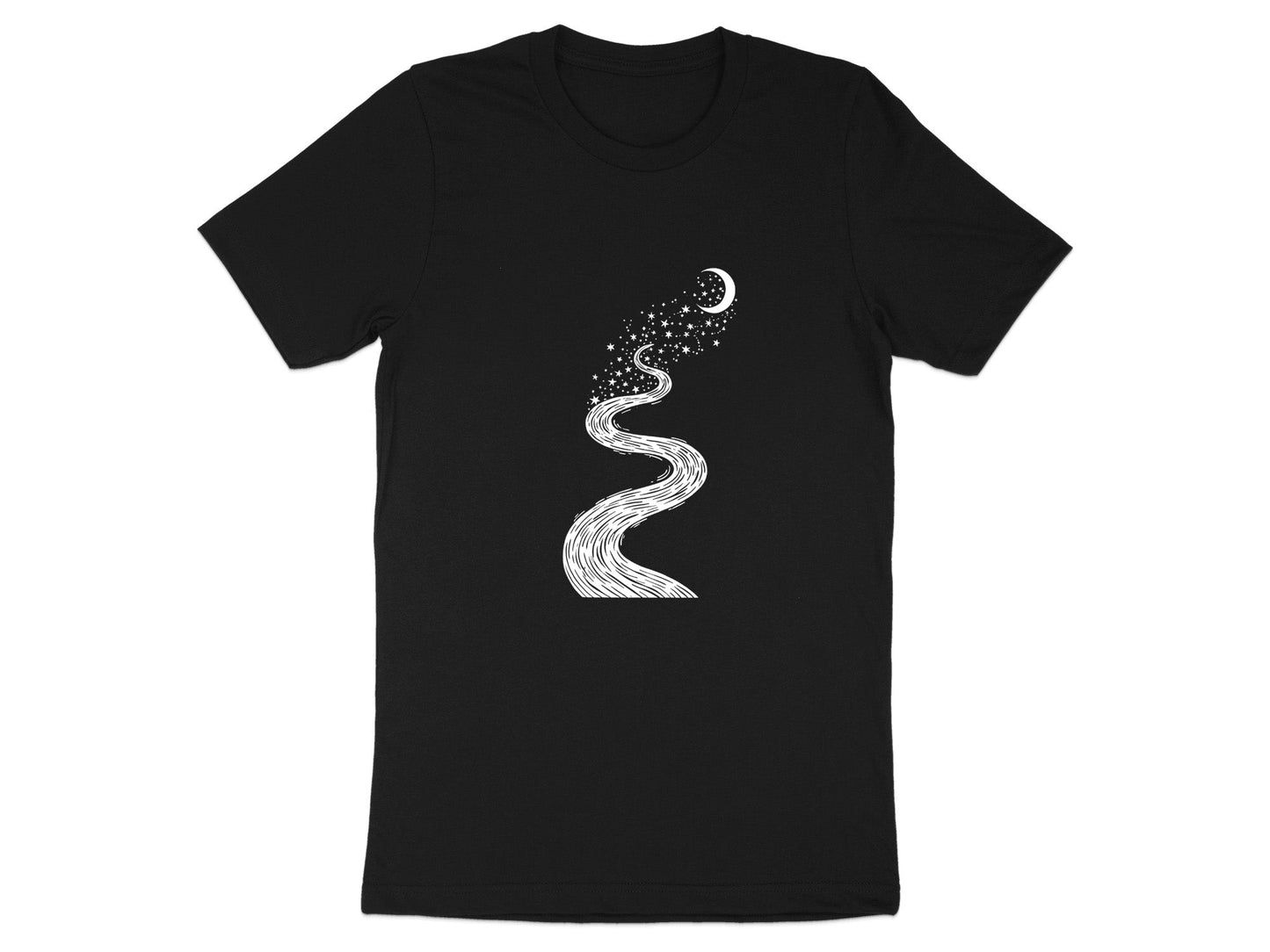 Path to the Moon Tee – Winding Mystic Celestial T-Shirt
