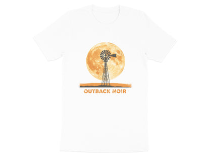 Outback Noir Windmill T-Shirt - Australian Harvest Moon Tee