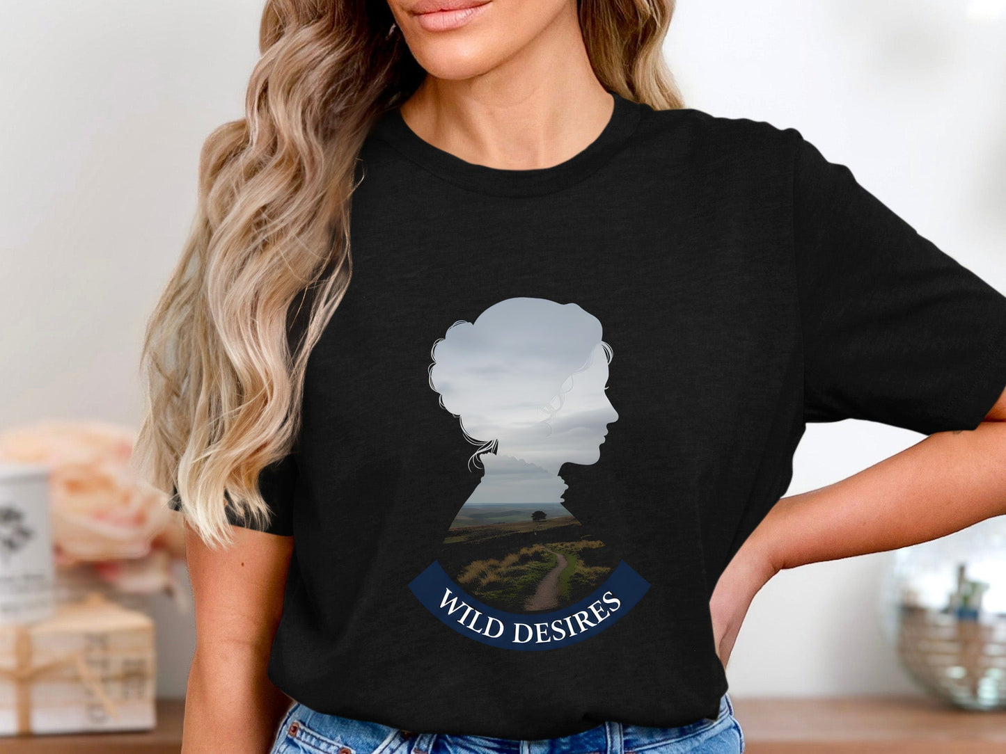 Wild Desires Silhouette T-Shirt - Romantic Landscape Portrait