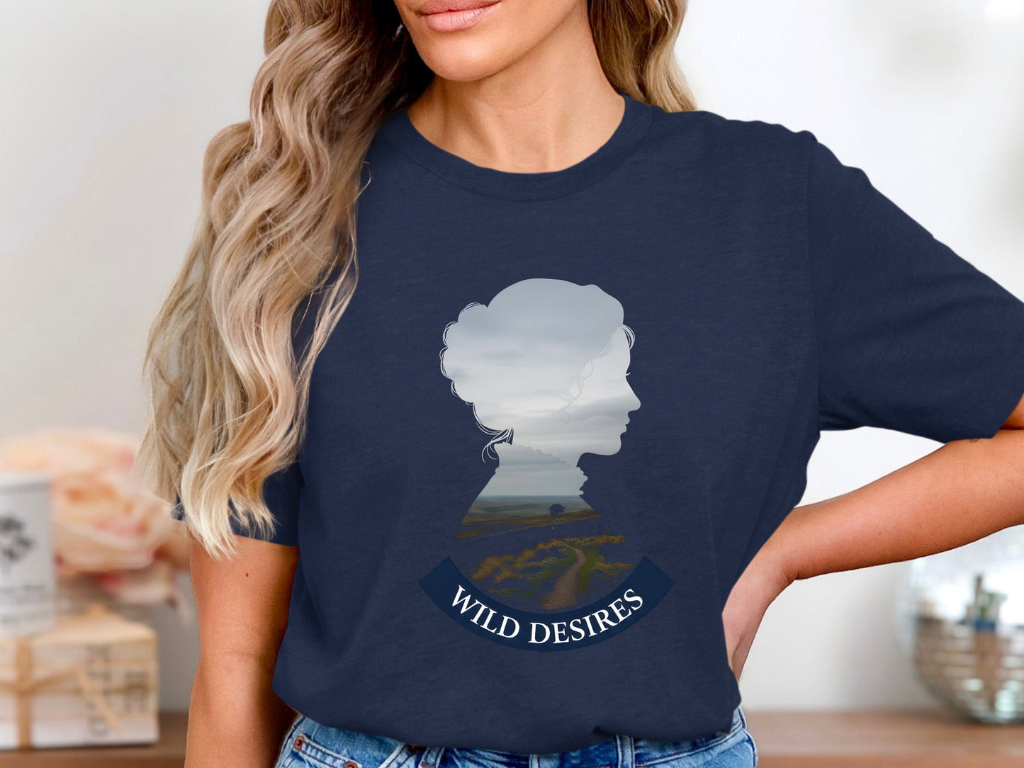 Wild Desires Silhouette T-Shirt - Romantic Landscape Portrait