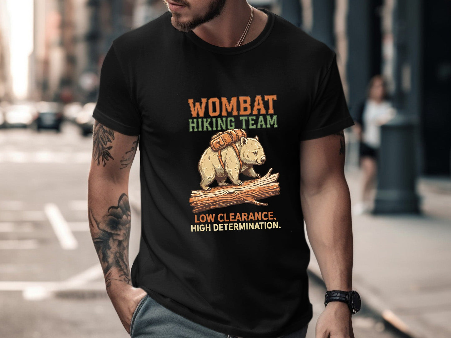 Wombat Hiking Team Funny Bushwalking T-Shirt